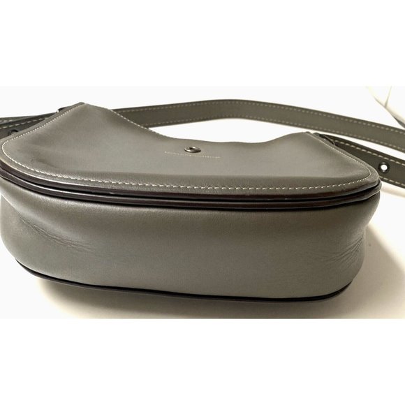 Genuine Coach Crossbody Saddle Bag No SD-20115 Gray Glove Tanned leather - Picture 11 of 12